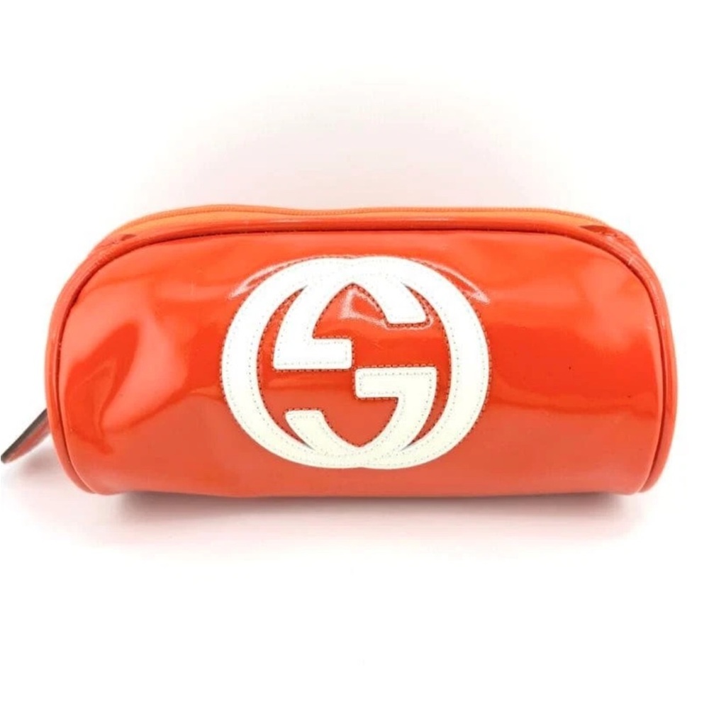 Gucci Bright Orange Logo Pouch
